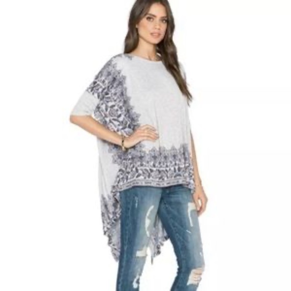 Free People Pick Me Up Hear Her Boho Oversized Top Size XS - Picture 1 of 10